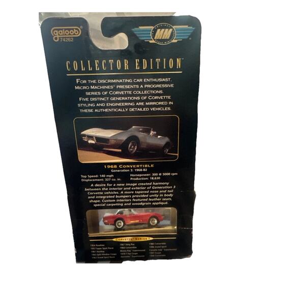 1998 Micro Machines 1968 Convertible, Collectors, Edition Series 1 Removable Top - Picture 4 of 7